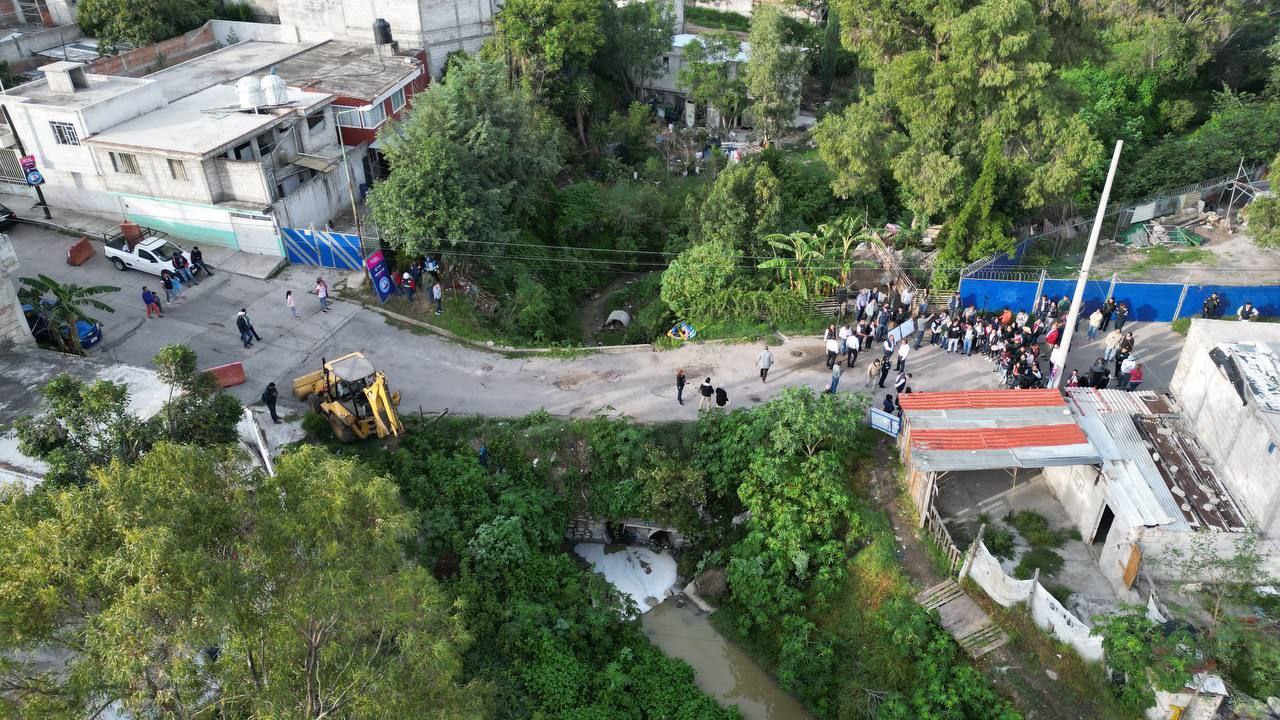 Comenzaron las obras de rehabilitación al puente vehicular de la calle Puebla, en San Sebastián de Aparicio