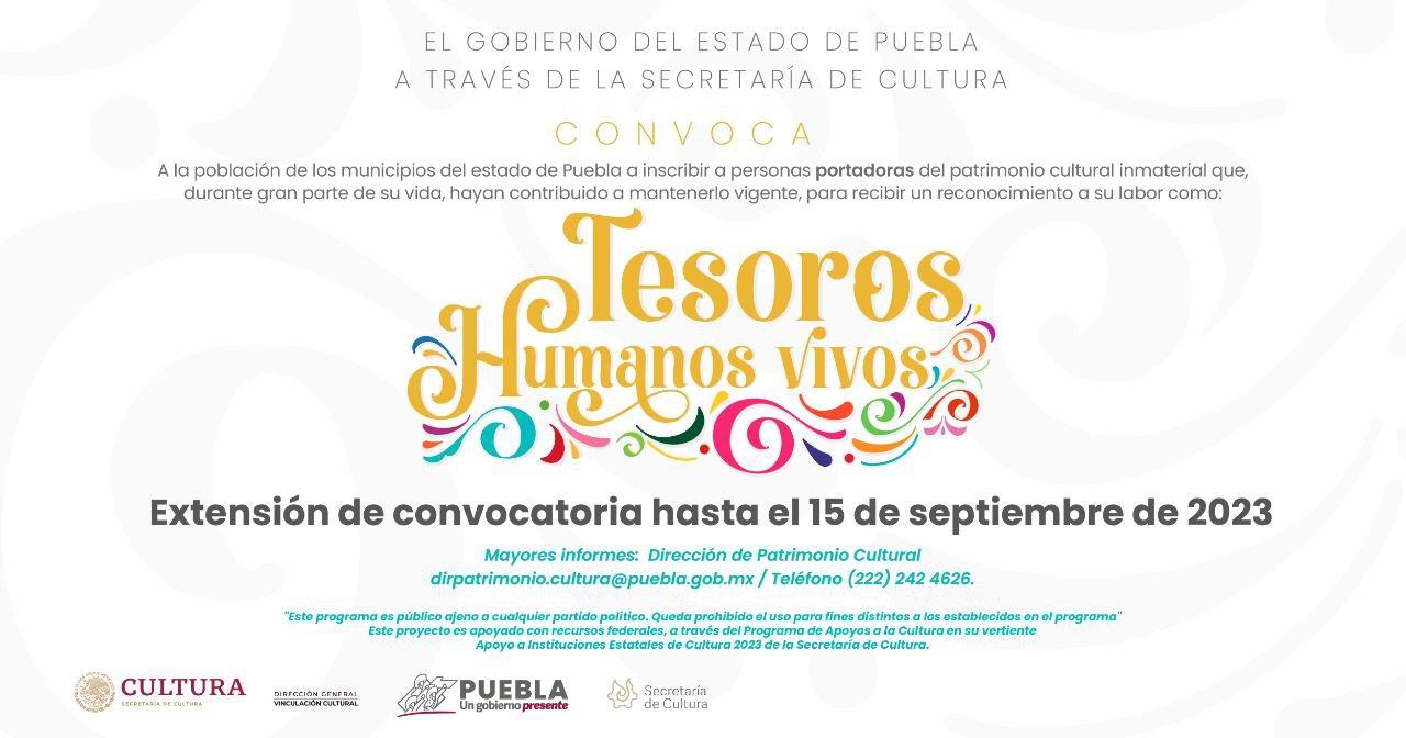 Amplía Cultura plazo de recepción de propuestas para “Tesoros Humanos Vivos”