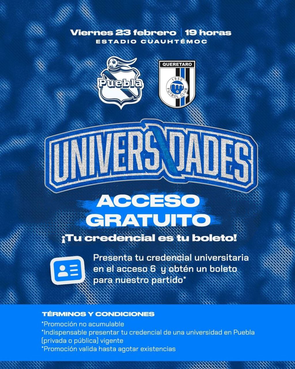 Todos los universitarios gratis al Estadio Cuauhtémoc